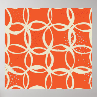 Poster Cercles Sketchy Design tendance sans couture
