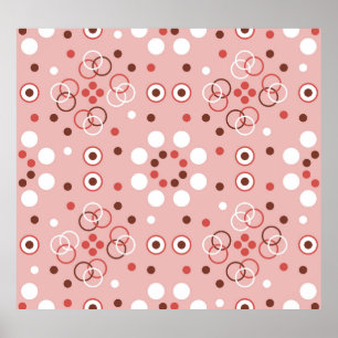 Poster Cercles vintages : Charme Géométrique sans couture