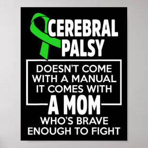 Poster Cérébral Palsy Cp Sensibilisation Maman Guerrier S