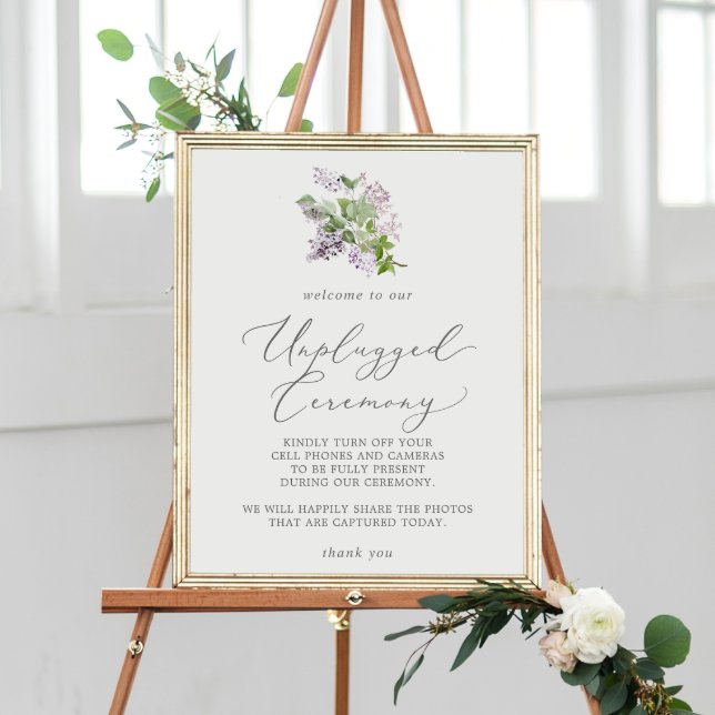 Poster Cérémonie de débranchement de Lilac Rustique (Créateur téléchargé)