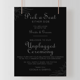 Poster Cérémonie de débranchement du Mariage Boho Retro n