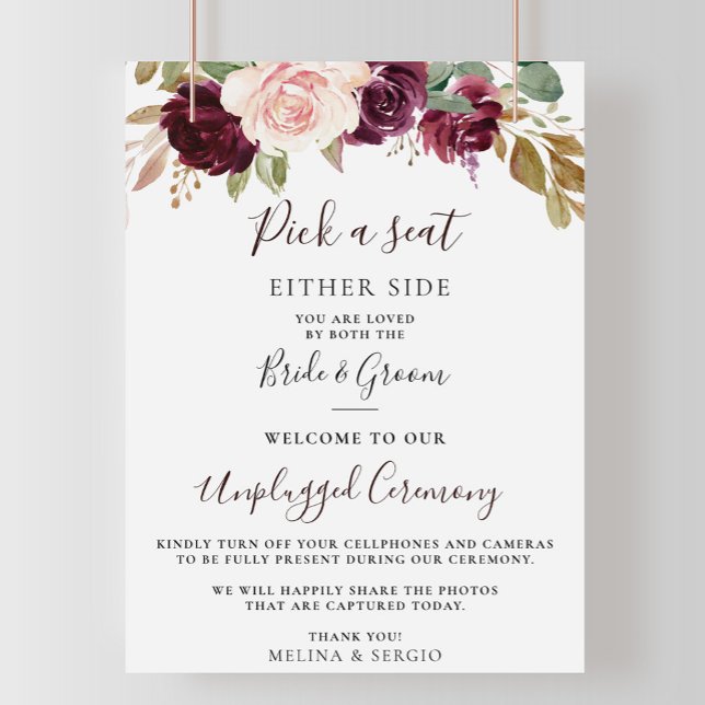 Poster Cérémonie de débranchement du Mariage de fleurs él (Créateur téléchargé)