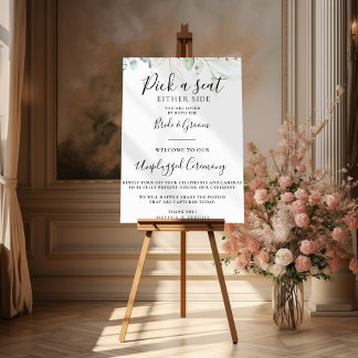 Poster Cérémonie de débranchement du Mariage Gold Green