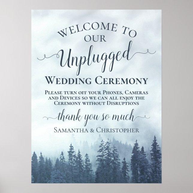Poster Cérémonie de Mariage débranchée des Monts bleus (Devant)