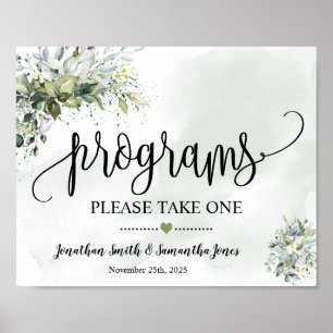 Poster Cérémonie de Mariage des programmes Écalyptus Sign