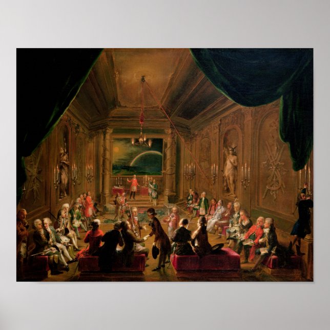 Poster Cérémonie d'ouverture dans un masonic viennois (Devant)