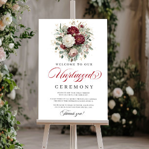 Poster Cérémonie Intemporelle Blush Bourgogne Débranchée
