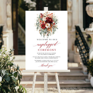 Poster Cérémonie Romantique d'Automne Marsala Florale San
