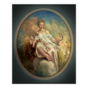 Poster Ceres (été) par Antoine Watteau