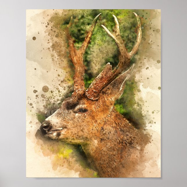 Poster cerf (Devant)