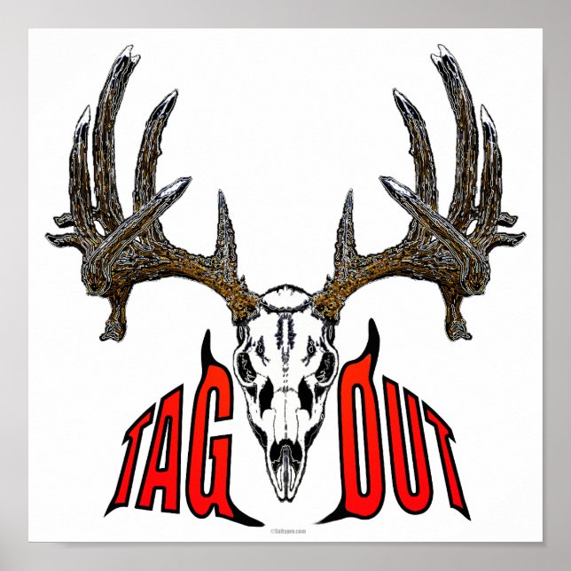 Poster Cerf blanc (Devant)