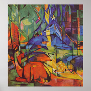 Poster Cerf dans la Forêt Franz Marc
