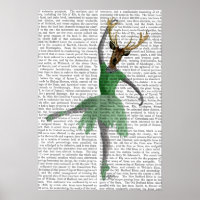 Cerf de ballet en vert