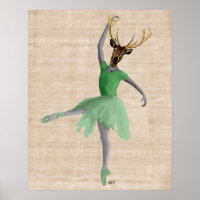 Cerf de ballet en vert