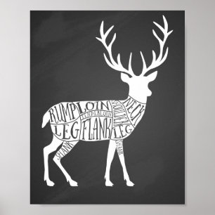Poster cerf de chevreuil gibier chasse chasse boucher via