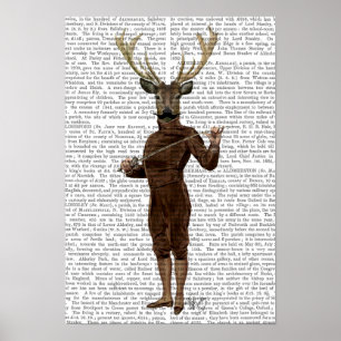 Poster Cerf de clôture plein