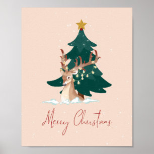 Poster Cerf de Noël