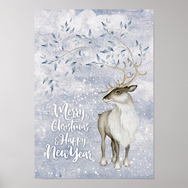 Poster Cerf de Noël (Devant)