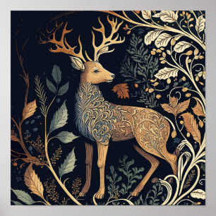 Poster Cerf forestier