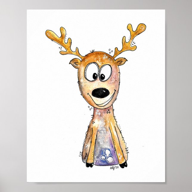 Poster Cerf mignon (Devant)