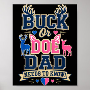 Poster Cerf ou Biche Papa Doit Savoir Révélation Du Sexe