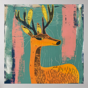 Poster Cerf Solitaire 🦌