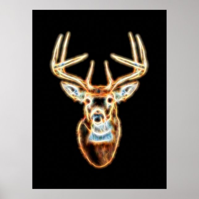 Poster Cerf Tête pure Energy Spirit (Devant)