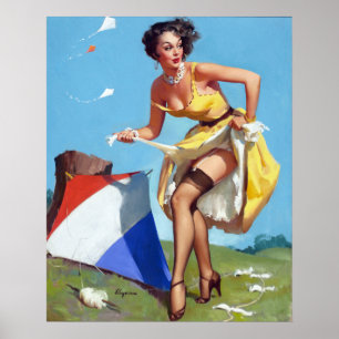 Poster Cerf-volant et épingle