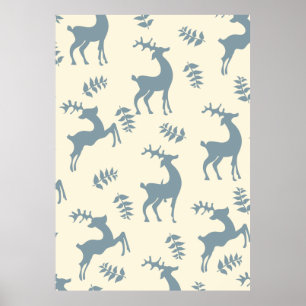 Poster Cerfs Vintage