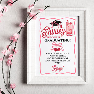Poster Cerises à ruban rose Shirley Boisson Bar