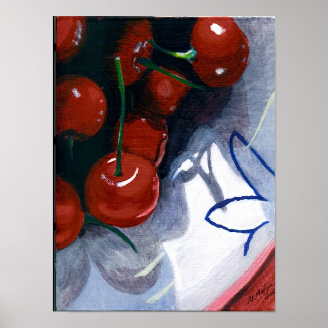 Poster Cerises acides (Devant)