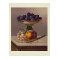 Cerises, pêches et pépins de raisin