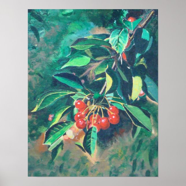 Poster Cerises rouges (Devant)