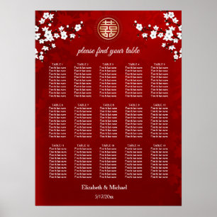 Poster Cerisier Fleur Rose Blanc MARIAGE