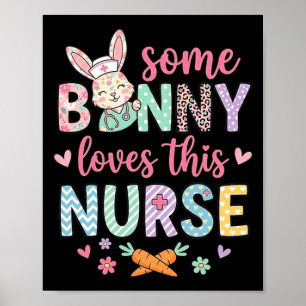 Poster Certain Lapin Aime Cette Infirmière Mignon Lapin D