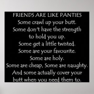 POSTER CERTAINS AMIS SONT COMME DES PANTIES