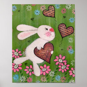 Poster Certains Bunny Vous Aime - 8x10 Easter Rabbit Kids