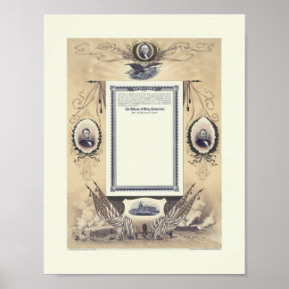 Poster Certificat d'ancienneté de guerre civile