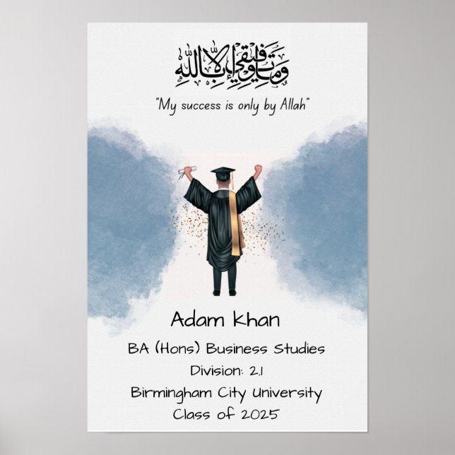 Poster Certificat de diplôme (Devant)
