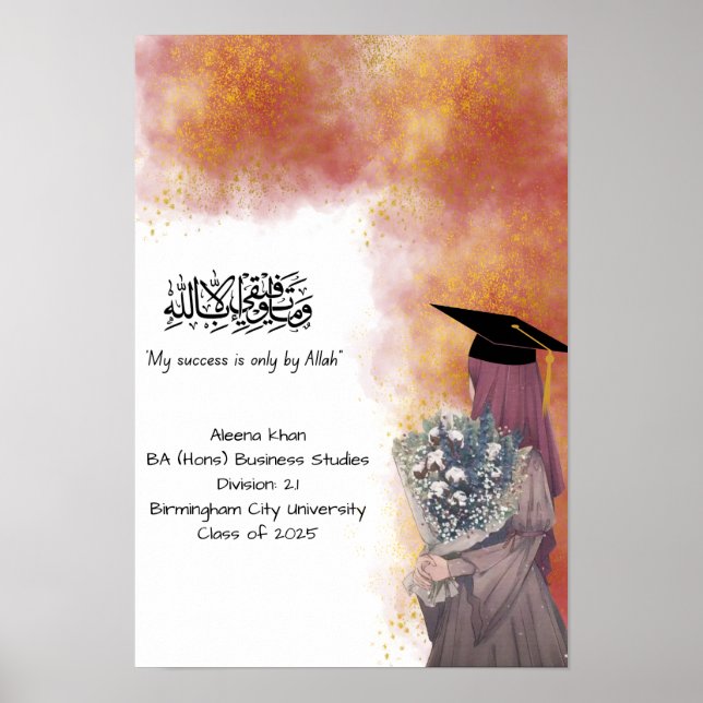 Poster Certificat de diplôme (Devant)