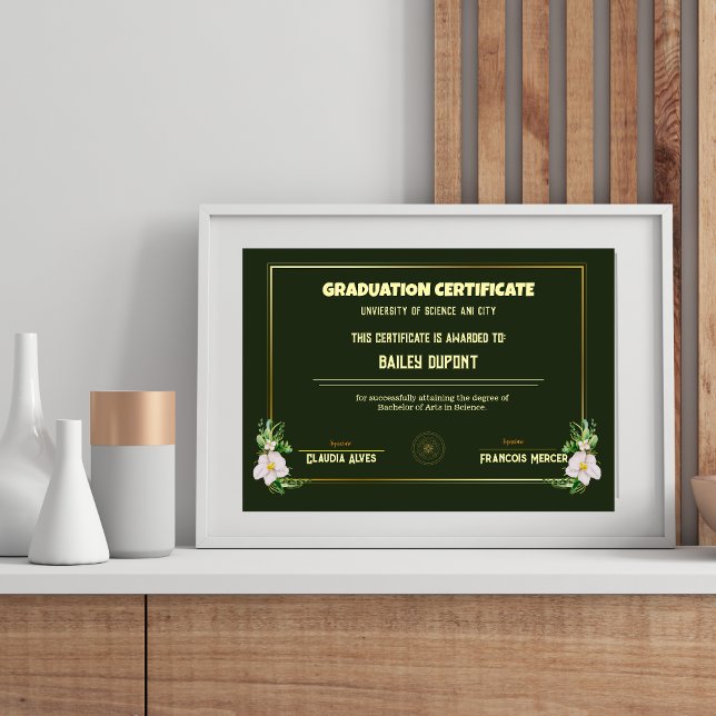 Poster Certificat de diplôme d'études supérieures du coll (Créateur téléchargé)
