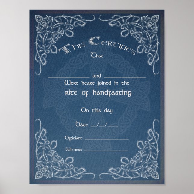 Poster CERTIFICAT DE GESTION CELTIQUE - Bleu (Devant)