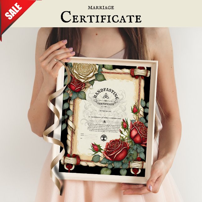 POSTER CERTIFICAT DE GESTION TARTAN ROSES ROUGE VERT (Créateur téléchargé)
