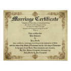 Certificat de mariage vintage
