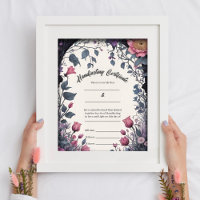 Certificat de port gothique Floral Garden