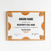 Certificat de prix de football, MVP