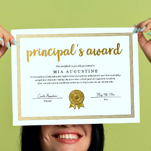 Poster Certificat de récompense du directeur
