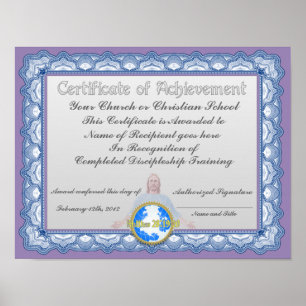 Poster Certificat de réussite (Institution chrétienne)