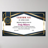 Certificat Or de Réalisation de Reconnaissance Per