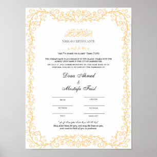 Poster Certification du mariage islamique
